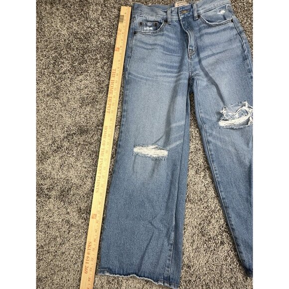 BCBGeneration Womens Jeans 24 Wide Leg Crop Distressed 100% Cotton‎ - Picture 11 of 15